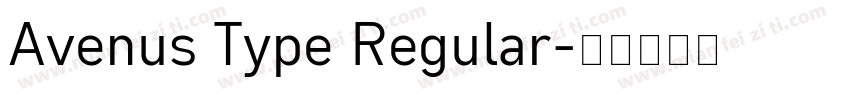 Avenus Type Regular字体转换